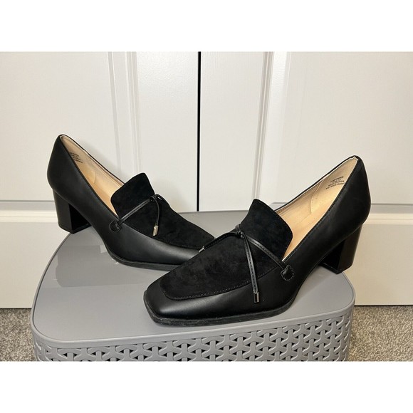 Womens Journee Collection Crawford Black Loafer Cushioned Chunky Heel Size 12 - Picture 5 of 13
